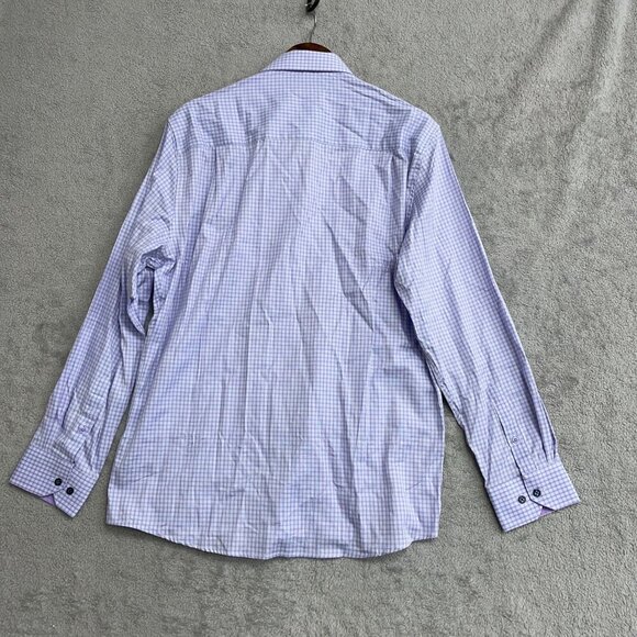 NEW Duchamp London Men's Size 17 XL Slim Fit Checkered Shirt Stretch Cotton - Picture 3 of 8